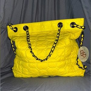 NWT BCBG Generation Chartreuse Tote Bag Chain handle